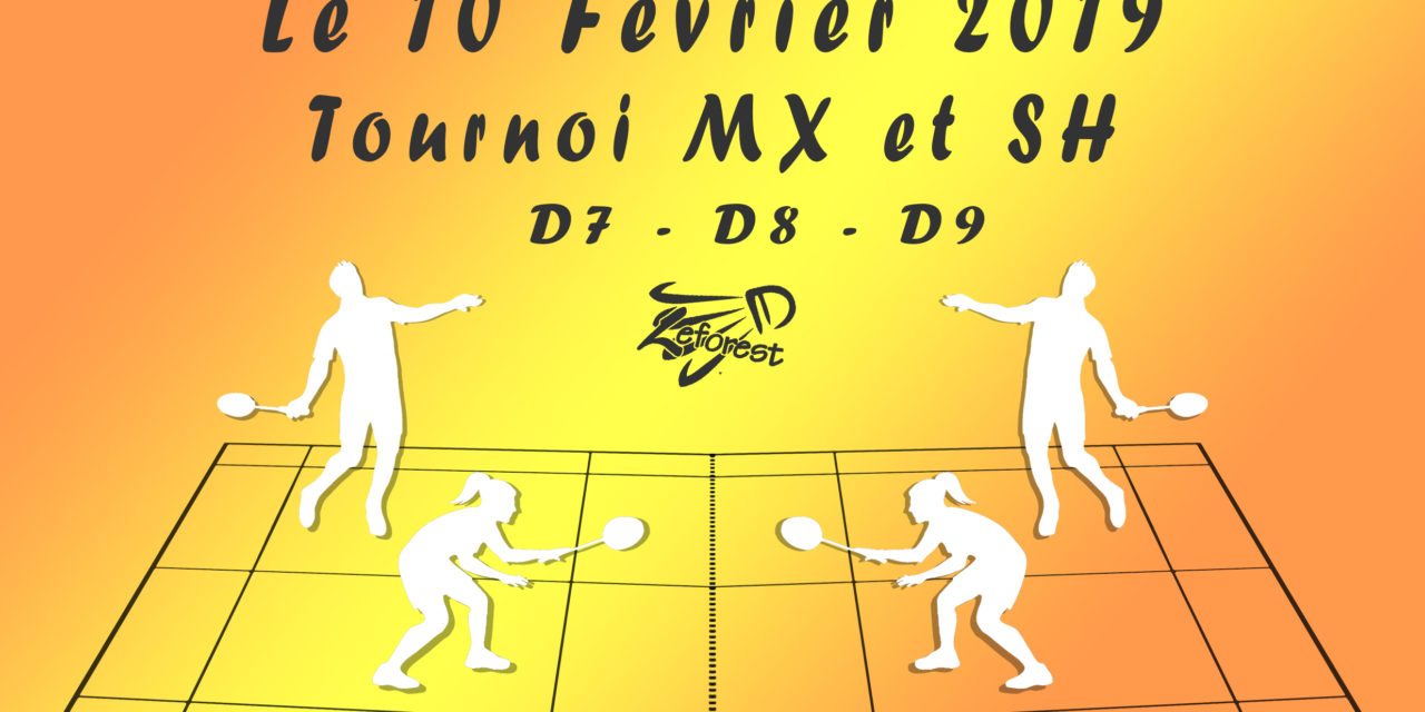 Tournoi MX / SH – D7 /D8 /D9 le Dimanche 10 Février 2019